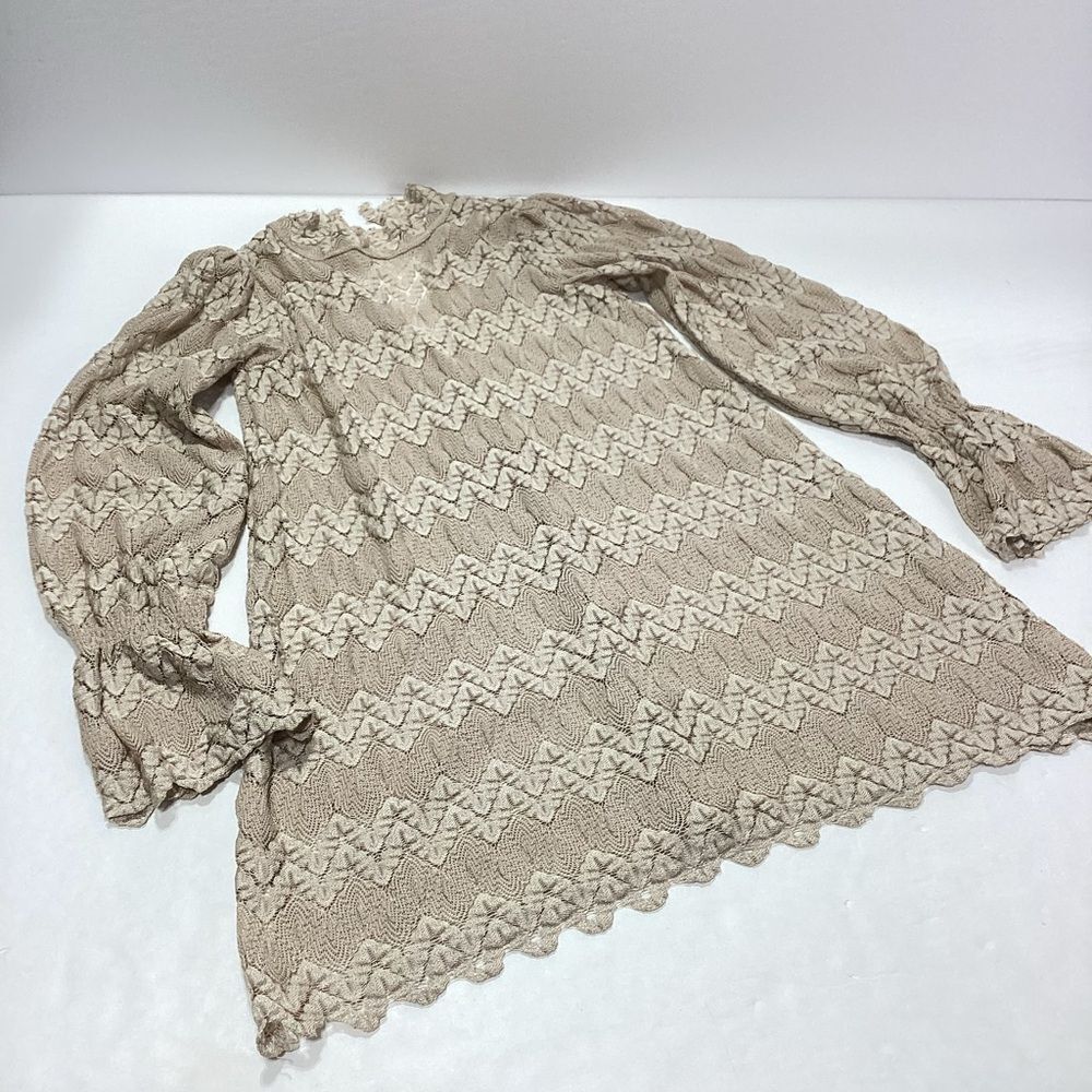 Free People Lace Dress Or Cover Up With Barrel Sleeves XS